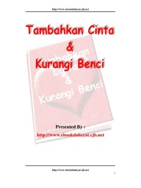 Image of tambahkan cinta dan kurangi benci.pdf